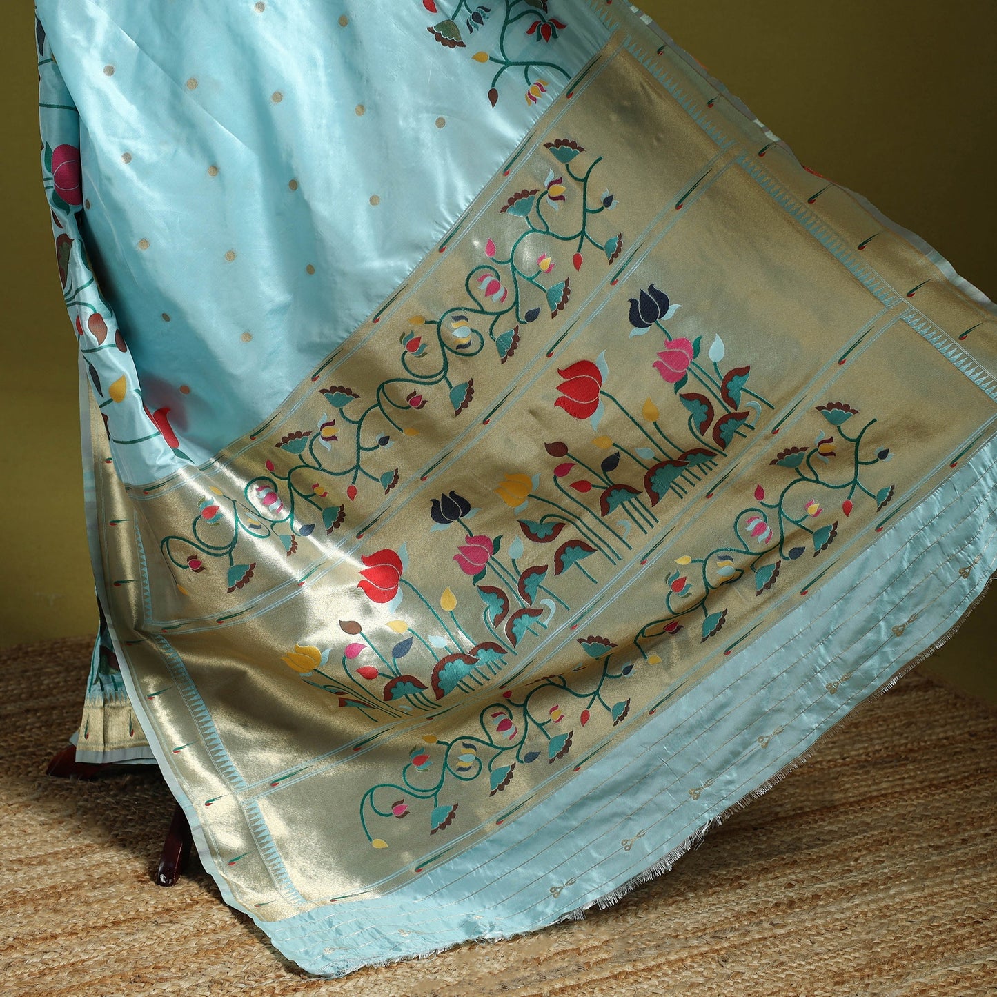 Bangalore silk paithani saree 07 - handcrafted