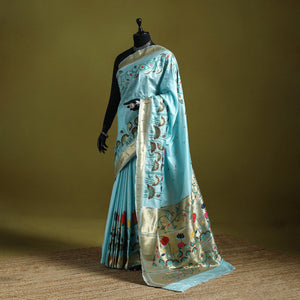 Bangalore silk paithani saree 07 - handcrafted