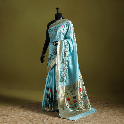 Bangalore silk paithani saree 07 - handcrafted