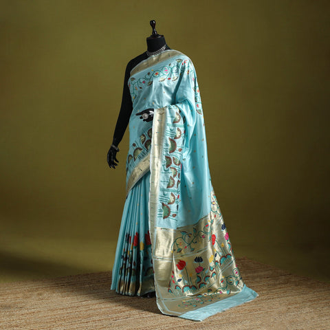 Bangalore silk paithani saree 07 - handcrafted