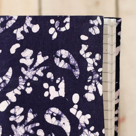 Blue Batik Fabric Cover Handmade Paper Notebook 