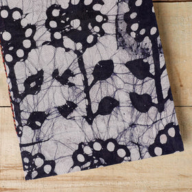 Blue Batik Fabric Cover Handmade Paper Notebook 
