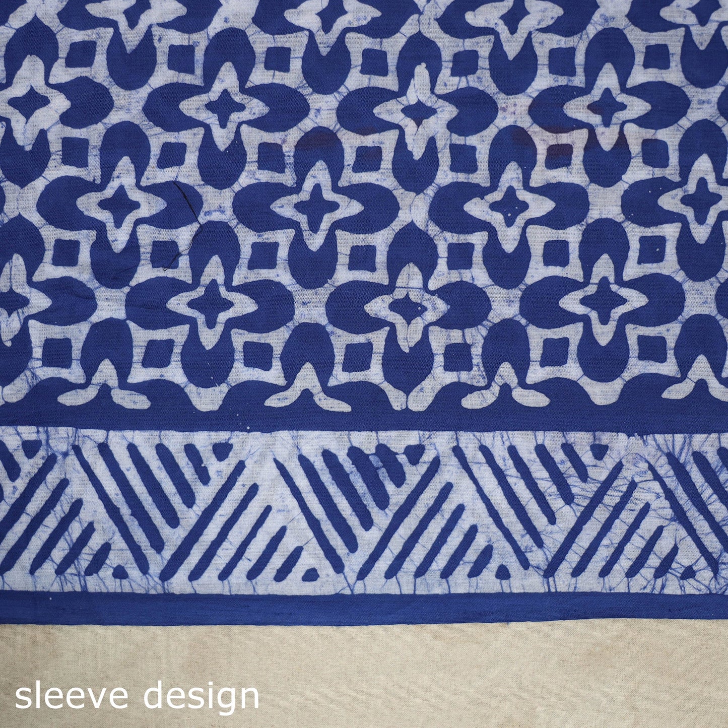 Blue - batik patchwork cotton unstitched kurta material