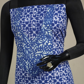 Blue - batik patchwork cotton unstitched kurta material