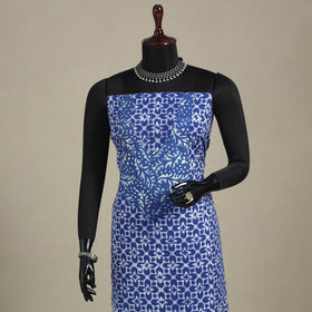 Blue - batik patchwork cotton unstitched kurta material
