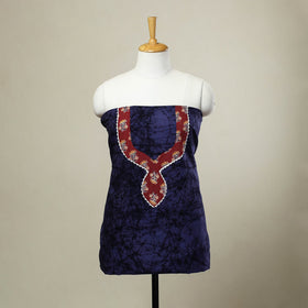 Blue - batik patchwork cotton unstitched kurta material