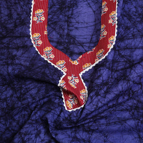 Blue - batik patchwork cotton unstitched kurta material