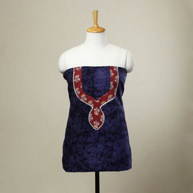 Blue - batik patchwork cotton unstitched kurta material