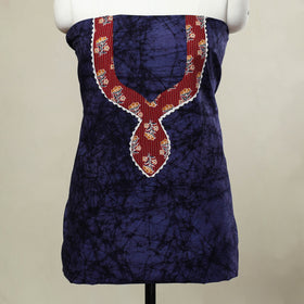 Blue - batik patchwork cotton unstitched kurta material