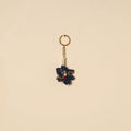 Beaded fabart flower keychain 50 - handcrafted