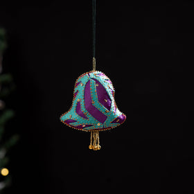 Blue - bell - hand embroidered felt christmas decor