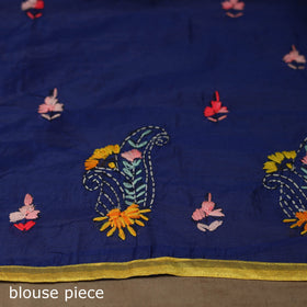 Bengal chanderi silk hand embroidered saree 06 - handcrafted