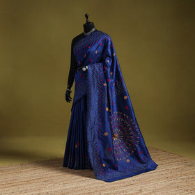 Bengal hand embroidery silk nakshi kantha saree 18