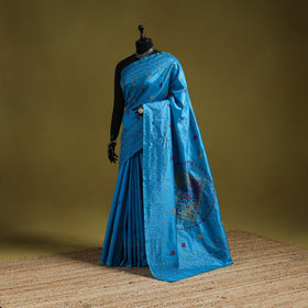 Bengal hand embroidery silk nakshi kantha saree 27