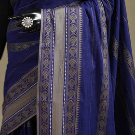 Blue - bengal handwoven cotton begumpuri saree 04