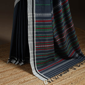 Blue - bengal handwoven cotton begumpuri saree 07