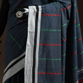 Blue - bengal handwoven cotton begumpuri saree 07