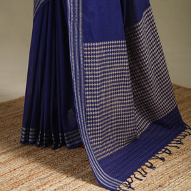 Blue - bengal handwoven cotton begumpuri saree 08