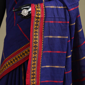 Blue - bengal handwoven cotton begumpuri saree 16