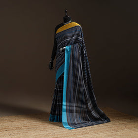 Blue - bengal handwoven cotton begumpuri saree 33