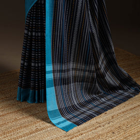 Blue - bengal handwoven cotton begumpuri saree 33