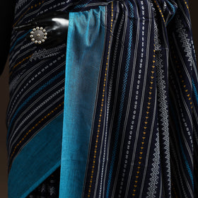 Blue - bengal handwoven cotton begumpuri saree 33