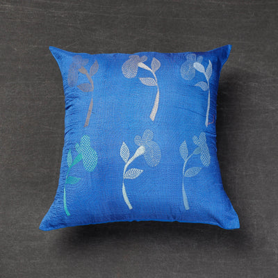Buy Bengal Kantha Embroidery Mulberry Silk Cushion Cover Online l iTokri.com