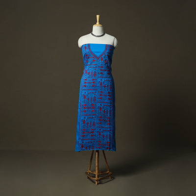 Bengal kantha hand embroidered cotton unstitched kurta