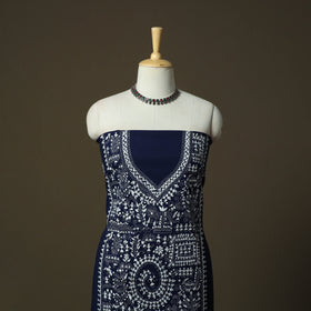 Bengal kantha hand embroidered cotton unstitched kurta