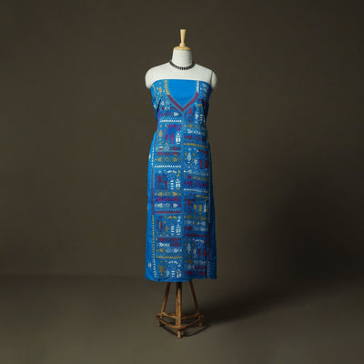 Bengal kantha hand embroidered cotton unstitched kurta