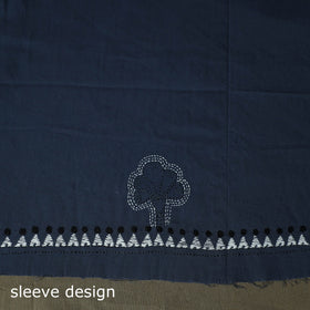 Bengal kantha hand embroidered cotton unstitched kurta