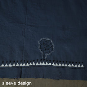 Bengal kantha hand embroidered cotton unstitched kurta