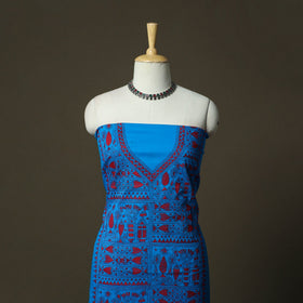 Bengal kantha hand embroidered cotton unstitched kurta
