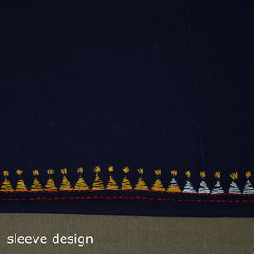 Bengal kantha hand embroidered cotton unstitched kurta