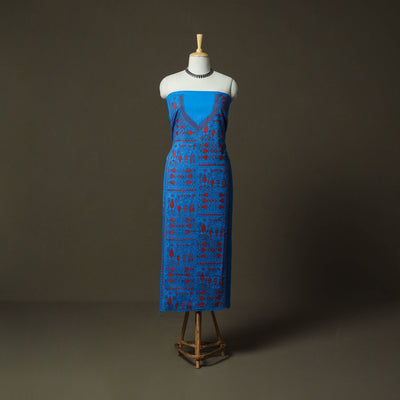 Bengal kantha hand embroidered cotton unstitched kurta