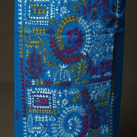 Bengal kantha hand embroidered cotton unstitched kurta