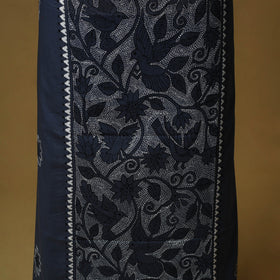Blue - bengal kantha hand embroidered unstitched kurta