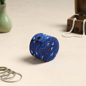 Blue Bengal Kantha Work Handcrafted Bangle Box (Small)