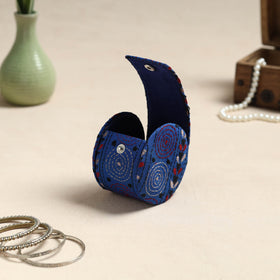 Blue Bengal Kantha Work Handcrafted Bangle Box (Small)
