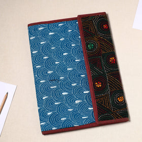 Blue Bengal Kantha Work Handcrafted File Folder 
