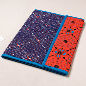 Blue Bengal Kantha Work Handcrafted File Folder 