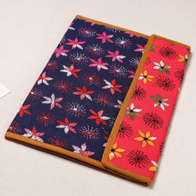 Blue Bengal Kantha Work Handcrafted File Folder 