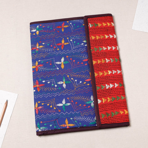 Blue Bengal Kantha Work Handcrafted File Folder 