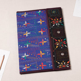 Blue Bengal Kantha Work Handcrafted File Folder 