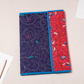 Blue Bengal Kantha Work Handcrafted File Folder 