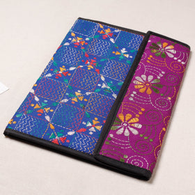 Blue Bengal Kantha Work Handcrafted File Folder 