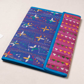 Blue Bengal Kantha Work Handcrafted File Folder 