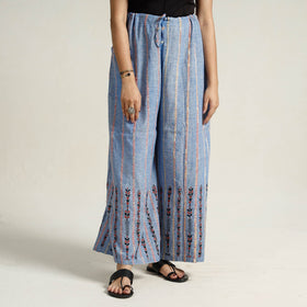 Bengal Khesh Weaving Cotton Kantha Embroidery Palazzo