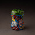 Multicolor Bengal Patua Handpainted Stainless Steel Multi Utility Canister