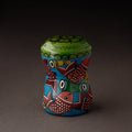 Multicolor Bengal Patua Handpainted Stainless Steel Multi Utility Canister